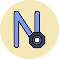 Capital N Vector Icon