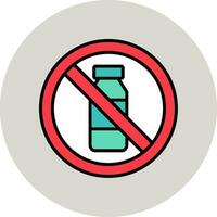 No botella vector icono