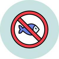 No Fishing Vector Icon