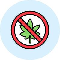 No canabis vector icono