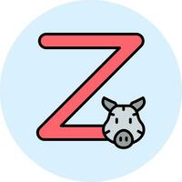 capital z vector icono