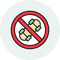 No Skateboard Vector Icon