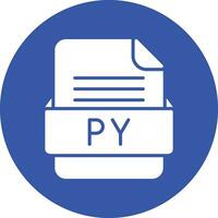 PY File Format Vector Icon