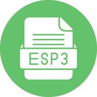 ESP3 File Format Vector Icon