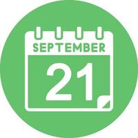 21 September Vector Icon