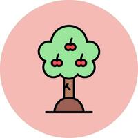 manzana árbol vector icono