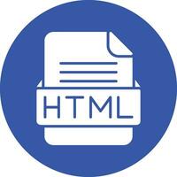 HTML File Format Vector Icon