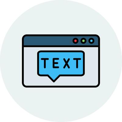 Text Vector Icon