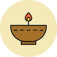 Oil Lamp Vector Icon