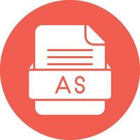 AS File Format Vector Icon