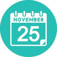 25 November Vector Icon