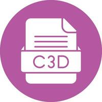 c3d archivo formato vector icono