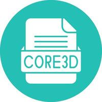 CORE3D File Format Vector Icon