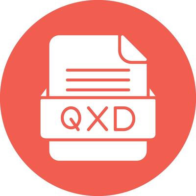 QXD File Format Vector Icon