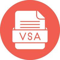 vsa archivo formato vector icono