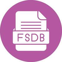 FSDB File Format Vector Icon