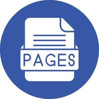 PAGES File Format Vector Icon