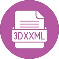 3DXXML File Format Vector Icon