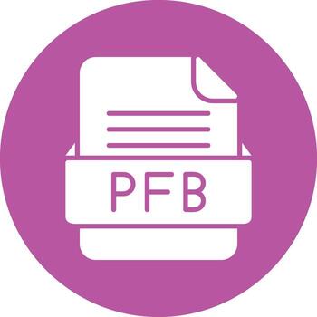 PFB File Format Vector Icon