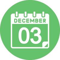 3 December Vector Icon