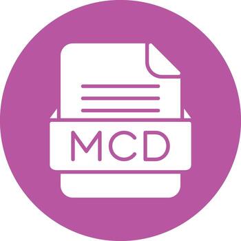 MCD File Format Vector Icon