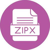 ZIPX File Format Vector Icon