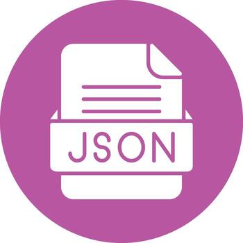 JSON File Format Vector Icon