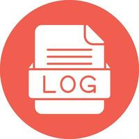 LOG File Format Vector Icon