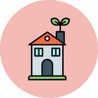 Eco House Vector Icon