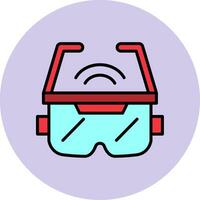 icono de vector de gafas ar