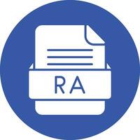 RA File Format Vector Icon