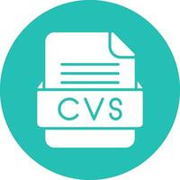 CVS File Format Vector Icon