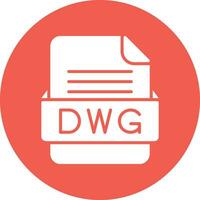 DWG File Format Vector Icon