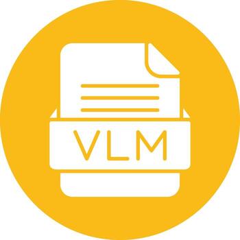 VLM File Format Vector Icon