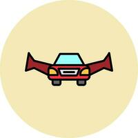 icono de vector de coche volador