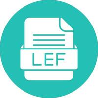 LEF File Format Vector Icon