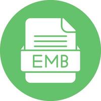 EMB File Format Vector Icon