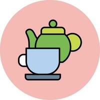 Tea Set Vector Icon