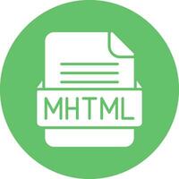 MHTML File Format Vector Icon