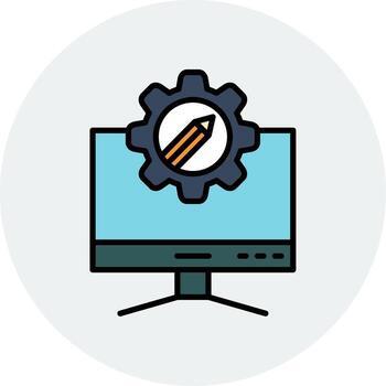 icono de vector de computadora