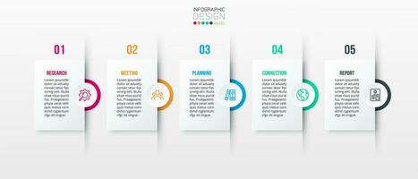 Timeline chart business infographic template. vector