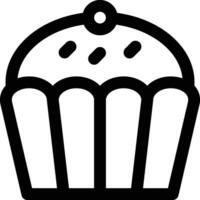 Wedding Cupcake Vector Icon