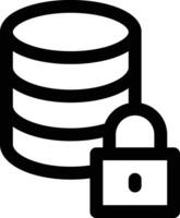 Database Lock Vector Icon