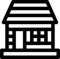 Wooden House Vector Icon