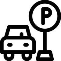 estacionamiento etiqueta vector icono