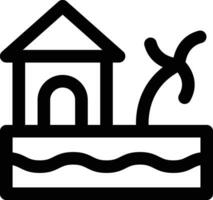 Beach House Vector Icon