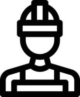 icono de vector de trabajador de construcción