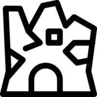 Cave House Vector Icon