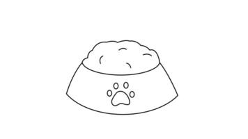 Animation forms a cat food sketch icon video