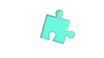 animated video puzzle piece icon